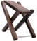 Gitarren-Fußhocker aus Holz, 3-fach höhenverstellbar, zusammenklappbar, Massivholz, schwarzes Walnussholz (schwarzes Walnussholz)