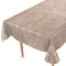 Tischdecke abwaschbar Wachstuch Wachstuchtischdecke Gartentischdecke Leinen-Optik Pflegeleicht Wasserabweisend 160 x 140 cm (Rechteckig) Braun mit Saum
