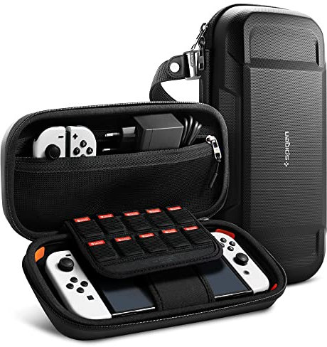Spigen Rugged Armor Pro Coque Compatible avec Nintendo Switch OLED - Noir