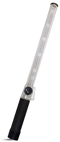21 Inch Traffic Wand Baton LED Light with Green and Red Color | Battery Powered Safety Baton with Two Flashing Modes | Road Safety Warning Flashing Light for Traffic Control, Parking Areas