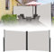 ACXIN Seitenmarkise Ausziehbar, 200x600cm Sichtschutz Sonnenschutz Seitenrollo Blickdicht Sichtschutz & Windschutz für Balkon & Terrasse, Hellgrau