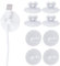 GLOBLELAND 8pcs Cable Suction Cup Clip Cable Clips Cord Management Organizer Self Adhesive Hooks Wire Cord Holder PVC Suction Hook for Cable Office Home