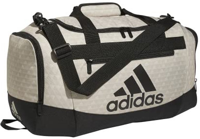 adidas Unisex Defender 4 Sporttasche, klein Seesack, Bos Mini Monogramm Wonder beige/schwarz