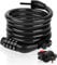 Ainiv Candado Bicicleta Combinacion, 120cm x 8mm Candado de Cable, Candado de Bici de Combinación de 4 Dígitos, Candado Patinete Electrico para Scooter, Bicicleta de Montaña, Exteriores Accesorios