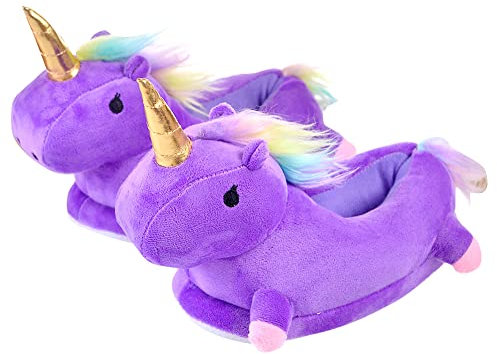 Barrageon Griffe Chaussons Paw Chaussures Pantoufles Forme De Patte d'animal en Peluche Chaussons de Costume Unisexes Hiver Douce(B-Violet-23/33)