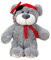 Piratenbär Plüschtier Teddybär Pirat 33 cm grau Kuschelbär Kuscheltier Bär Teddy
