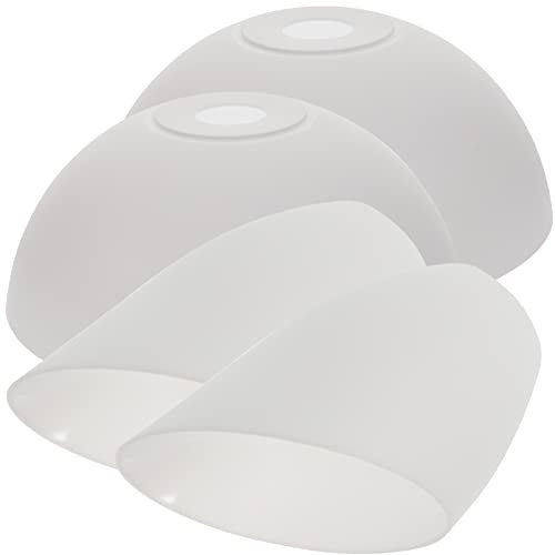 OSALADI Lampe 4 Stück Lampenschirm-set Aus Kunststoff Weißer Kronleuchter Hufeisenförmiger Lampenschirm Austausch Deckenventilatorkugel Tisch Stehlampe Lampenzubehör Plastik
