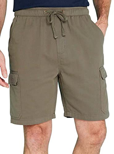 Pegasus Men's Pull On Cotton Cargo Short Khaki 44