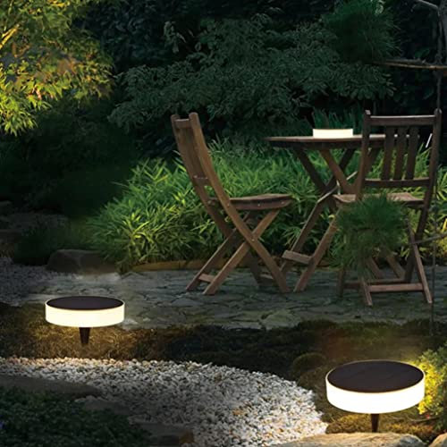 Design Solarleuchte rund 15 cm Tischlampe Gartenlampe kabellos Akku auch als Wandlampe Solarlampe Tischlampe Warm-und Kaltweiß einstellbar 3,7V 1300mAh