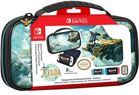 NACON RDS NSW Deluxe Reiseetui Zelda Tears of The Kingdom, Mehrfarbig/Meereswellen (Ocean Tides), Taschen-Organizer