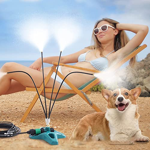 Système De Brumisateur Sur Pied, Système De Refroidissement Par Brumisation Sur Pied De Jardin,brumisateurs Pour Patio Extérieur,Kit De Brumisation Portable Pour Enfants, Buses En Laiton Pour ( Color