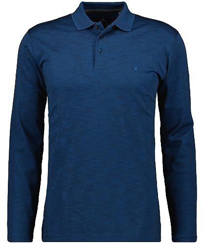 RAGMAN Herren Softknitpolo Flammdesign, Langarm Dunkelblau-793, L