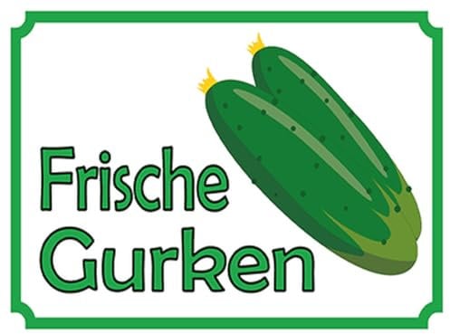 Blechschild 30x40 frische Gurken Verkauf Hofladen Wand Deko Cafe Sammler Geschenk