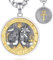 INFUSEU Anubis Kette, Ägyptische Geschenke Ankh Kreuz Anhänger Halskette 925 Sterling Silber Doppelseitige Vintage Ägypten Gott Schmuck Ornamente Statue Geschenke für Frauen Männer