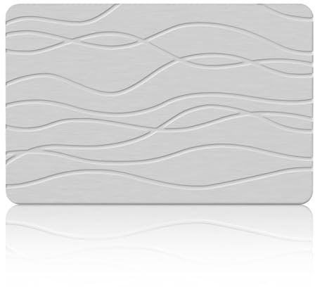 Arthome Piedra Alfombra de Baño Diatomeas Tierra Alfombra de Baño 60x40cm Grande Antideslizante Super Absorbente Alfombra de Ducha para Baño Secado Rápido Fácil de Limpiar Gris