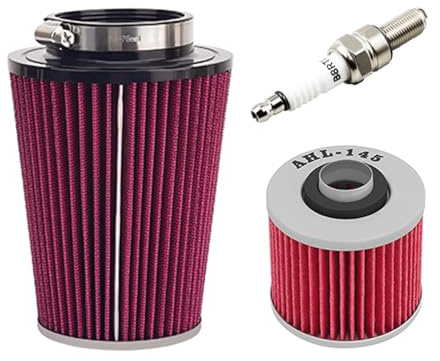 AHL Filtre à air & filtre à huile & bougies Compatible avec Yamaha YFM700R Raptor 700 R 2010-2018/YFM700R Raptor 700 Special Edition 2006-2018