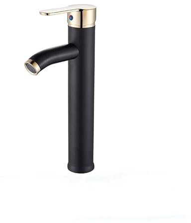 Bathroom Vessel Sink Hot and Cold Water Mixer Tap Stainless Steel Paint Short and Tall Type,Bathroom Vanity Mixer, YYOUTOU, a, Tall