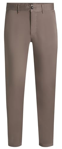 BOSS Mens HBO Chino Slim Trousers Fit Cotton Open Beige 38W / 32L