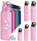 YoLLiEE Borracce personalizzate per bambini con cannuccia da 354 a 1150 ml Borracce in acciaio inossidabile isolate e incise personalizzate con nome