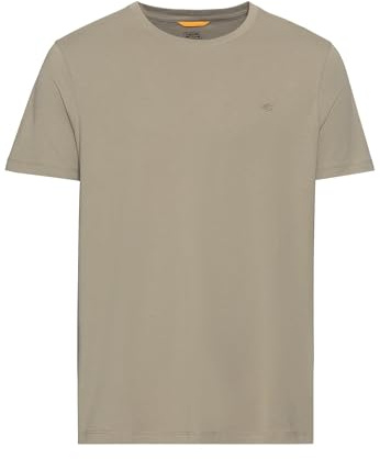 camel active Herren Basic Kurzarm T-Shirt mit Rundhalsausschnitt Khaki, menswear-5XL