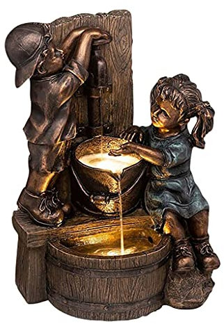 Skulptur Bad Druck Wasser Statue Home Dekoration Figur Dekor Garten Zubehör Ornament Moderne Miniatur