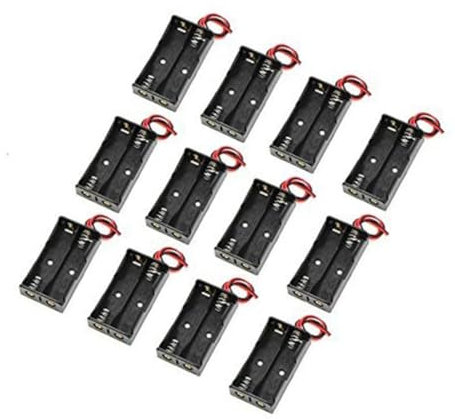 HOMSFOU 12stücke Teiliges Aa Batteriehalter Mit Kabeln Robuster Schwarzer Kunststoff Flexible Federn Integrierter Schalter Leichter Batteriehalter Für Einfache Installation Und Zuverlässig