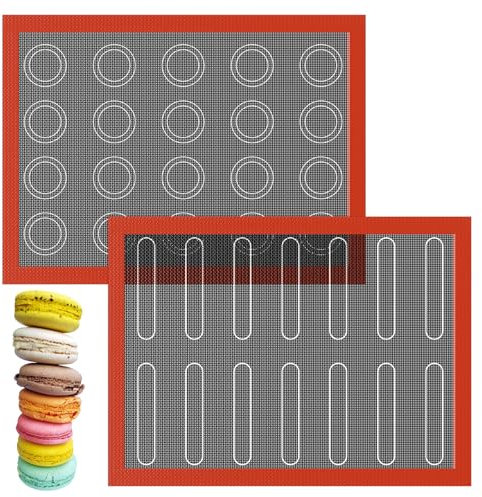 Dogrundi 2 Piezas Alfombrilla para Horno No Ensuciar, Tapete Silicona Horno, Silicona, Tappetino in Silicone, Tapis de Cuisson, Lamina, para Pizza, Galletas, Pasteles
