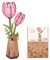 ROBOTIME Tulipe Rose Puzzle 3D en Bois, Kit De Modèle De Fleur Artificielle pour Adultes, Construction De Décoration Créative pour La Maison, Cadeaux De Saint-Valentin pour Femmes