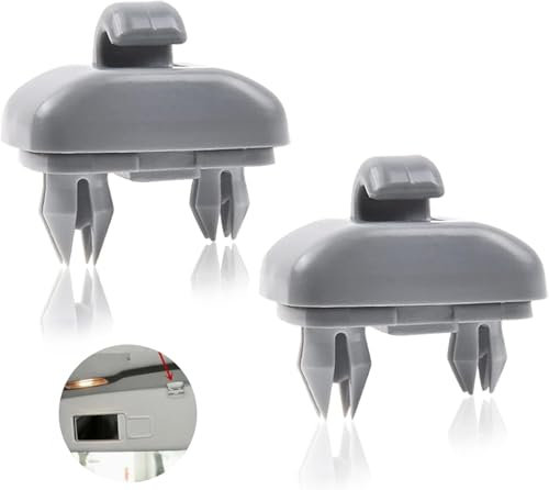 2 Gancho para Visera de Coche para Audi A4 B8, Soportes Para Parasol de Coche Gris Para A1 A3 A4 A5 Q3 Q5 (8E0 857 562) A7 B6 B7 B8 S4 S5, Accesorios de Coche Antideslumbrantes.