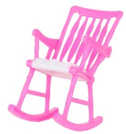 SUPVOX Mini Doll Rocking Chair for Kids and Girls, Small Doll Chair Toy Accessory for Role Play, Suitable for Dollhouse and Pretend Play Random Color