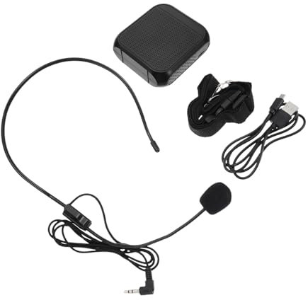 Veemoon 1Set Wireless Voice Amplifier with Strap Portable Sound Equipment for Classes Yoga and Events Supports USB Card and Mobile Playback Upgrade Version Cool