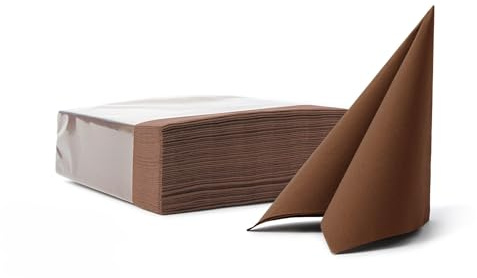 VelaHub Soft Point 50, Hochwertige, Einwegserviette, 38x38 cm, 1/4 Falz, Braun