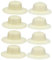 Toddmomy 8Pcs DIY Straw Hats Painting Kit Blank Craft Hats for Creative Arts Crafts Projects for Outdoor Activities School Projects and Imaginative Play