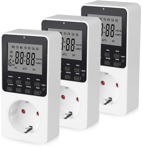 3 Stück Temperaturregler Temperaturschalter: Temperaturregler 230v mit Fühler, Wasserdicht Thermostat Heizung Smart, Thermostat Steckdose für Gewächshaus Terrarium Aquarium
