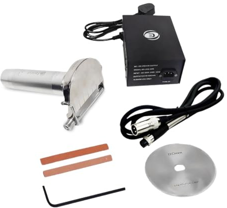 Commercial Doner Kebab Slicer Machine Electric 120W – 6000RPM Speed, 200cm Cable, Transformer & Power Lead, Stainless Steel Head, Spare Blade & Accessories