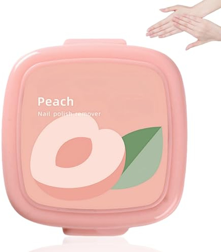 40PCS Nail Polish Remover Pads,Instant Gel Nail Varnish Remover Wipes,Gel Polish Remover Kit,Easy to Carry Ge/l Polish Remover Pads,Quick & Effective Nail G/el Remover for All G/el Polish Types(Peach)