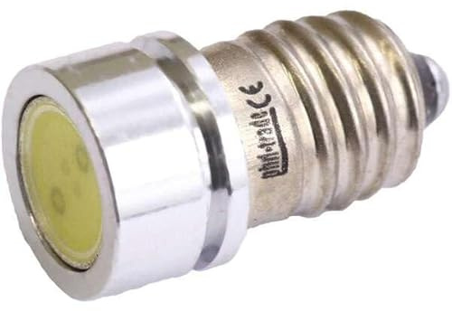 Recambo LED E10 6V Weiß COB 1W Schraubsockel - plug-and-play je nach Fassung - geringer Verbrauch - helle Ausleuchtung - lange Lebensdauer - Instrumentenbeleuchtung - Innenraum/Cockpit