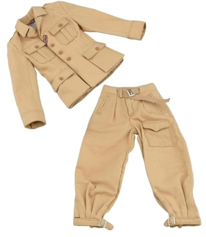 Fxzqgnh 2X 1/6 Scale Uniform Komplettset Kostüm Outfit Mantel Und Hose Modell für 12 Zoll Anziehpuppen Modell Männliche Figuren Zubehör