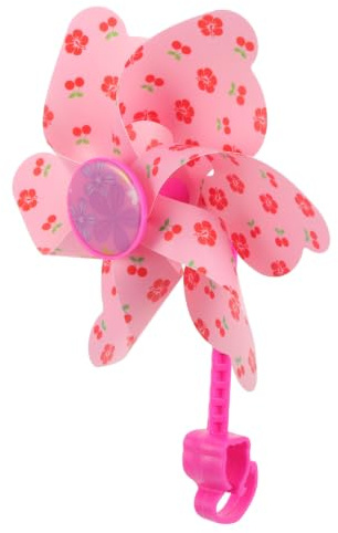 COSMOBETTY Molinillo Giratorio para Bicicleta y Patinete Infantil en Plástico Rosa Diseño Novedoso y Función Adicional