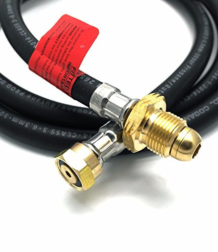 2 metre POL x W20 Pigtail Caravan Propane Hose with NRV 5 Year Warranty