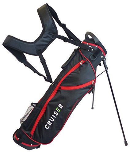 Cruiser Golf CR-Lite 7 Stand Bag | Lightweight, Slim Standbag with Padded Double Shoulder Straps | 4-Way Divider for 10 Clubs | 3 Pockets, Grab Handle, Rain Hood, Velcro Glove Holder