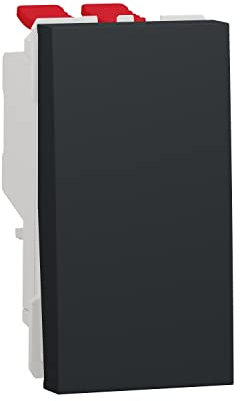 Schneider Electric NU310554 New Unica, Interruptor 1 Módulo, Cruzamiento, Prod. Sostenible Green Premium, Instalación Fácil - Antracita