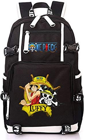 WANHONGYUE One Piece Monkey D Luffy Anime Backpack Student Schoolbag Laptop Book Bag Rucksack Casual Dayback Black-11