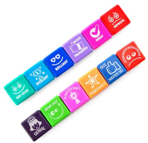 Motivationsstempel für Kinder und Jugendliche, ideal für Eltern und Lehrer, 6 Stück