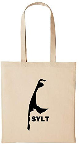 Huuraa Baumwollbeutel Sylt Geschenk Einkaufstasche Natural 10 Liter Baumwolle Sylt Accessoire