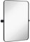 Hamilton Hills Wandspiegel Kippspiegel Drehbar - Abgerundete Ecken - Neigbar & Verstellbar - Elegantes zeitgenössisches Design, Rahmen aus gebürstetem Metall - 59x76 cm, Schwarz