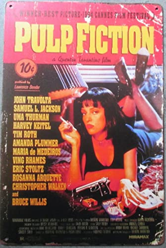 hotrodspirit - Platte Pulp Fiction Style Poster Film 30 x 20 cm Deko Cinema Pub Metall