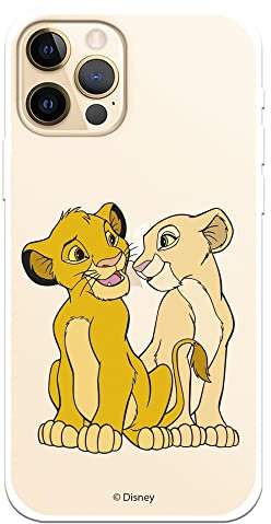 THE HOUSE OF CARCASES Hülle für iPhone 12 Offizielles iPhone 12 Pro von The Lion King Simba und Nala Silhouette zum Schutz Ihres Mobiltelefons. Flexible Silikonhülle, offiziell lizenziert von Disney