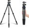 SIRUI AM-225 Carbon Stativ Kamera Reisestativ mit 360° Kugelkopf B-00K, 127,3cm Leichtes und Kompaktes Profi-Dreibein-Stative, 5 Abschnitte, Schnellwechselplatte, Gewicht 0,93 kg, Tragkraft 6 kg