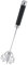 Uadme Rotary Mixer, Hand Push Stainless Steel Anti-Rusts Small Semi Automatic Whisk Manual Whisk Egg Beater Cooking Utensils with Handle for Mixing Foaming Frothing and Stirring (Silver)